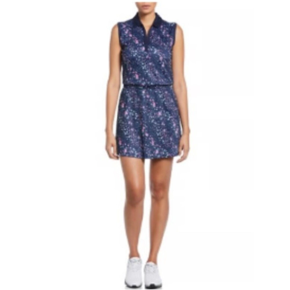 CALLAWAY  Sleeveless Golf Dress in a Navy Floral Print